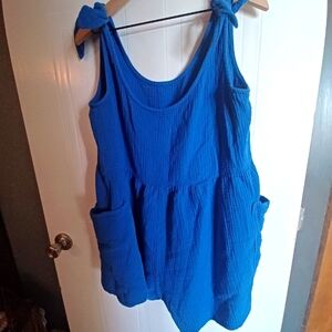 🎆 4th of July Blue Romper 🎇